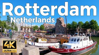 Rotterdam Netherlands Walking Tour 4k Ultra HD 60fps – With Captions [upl. by Ambrosio]