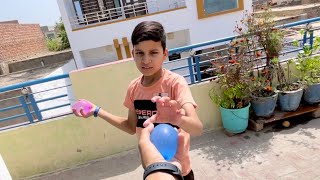 Water Balloon Fight With Piyush 😂 [upl. by Orianna]