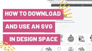 How to Download and use an SVG in Cricut Design Space [upl. by Idou]