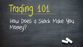 Trading 101 How Does a Stock Make You Money [upl. by Htenek]