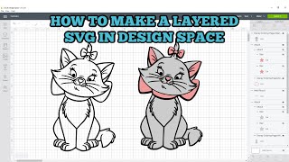 How to make layered SVGs in Design Space  Cricut [upl. by Erwin]