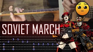 How to play Red Alert 3 theme  Soviet March Guitar Tutorial TABS Fingerstyle [upl. by Nnylecyoj483]