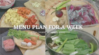 Menu Plan for a Week  Silent Vlog [upl. by Margarete90]