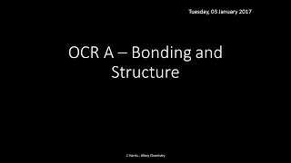 OCR A 222 Bonding and structure REVISION [upl. by Yatnoed721]