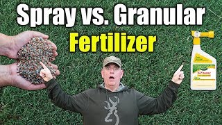 Spray vs Granular Fertilizer  Which is Better on Lawns [upl. by Enieledam]