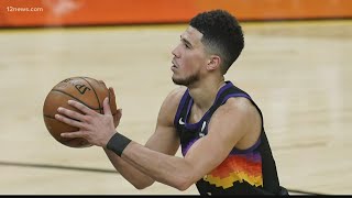 Phoenix Suns Devin Booker connects with his Hispanic heritage [upl. by Dnomsed]