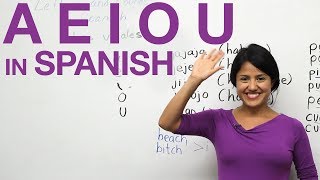 Learn how to say the vowels in Spanish  A E I O U [upl. by Yokum671]