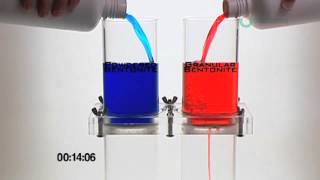 GCL flow test  Powdered vs granular bentonite [upl. by Sharia]