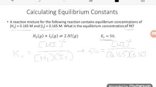 Calculating Equilibrium Constants [upl. by Schnur641]