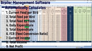 Free Broiler Management Excel Sheet Software for Broiler Farm [upl. by Mart]