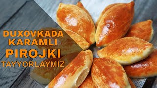 Duxovkada Karamli pirojki  ПИРОЖКИ С КАПУСТОЙ в духовке  🌸🌸🌸 [upl. by Penoyer17]