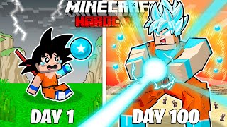 I Survived 100 Days as DIAMOND GOKU in HARDCORE Minecraft [upl. by Kanter]