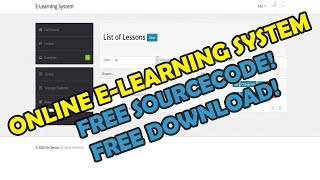 Online ELearning System using PHPMySQLi  Free Source Code Download [upl. by Abrahamsen]