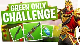 Green Only Challenge Victory in Fortnite Battle Royale [upl. by Netsyrk402]