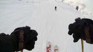 Skiing Harakiri Black Run Mayrhofen Austria 2013 [upl. by Anidan]