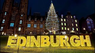 Edinburgh Christmas Lights And Decorations Tour [upl. by Dnomaj25]