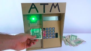 How To Make ATM Machine From Cardboard  DIY ATM For Kids [upl. by Aihsit343]