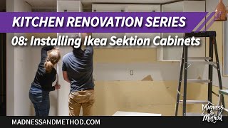 Installing Ikea Sektion Cabinets Kitchen Series Video 8 [upl. by Alejoa]