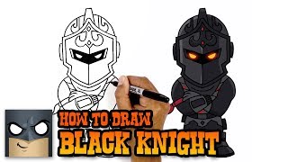 How to Draw Fortnite  Black Knight [upl. by Eidac]