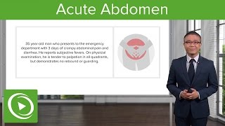 Acute Abdomen General Principles – General Surgery  Lecturio [upl. by Auqinahc]