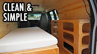 A Clean and Simple Cargo Van Camper BuildConversion Chevy Express [upl. by Lind]