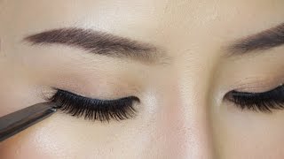 How to Apply False Eyelashes For Beginners [upl. by Kylah762]