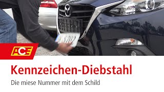 So schützen Sie sich vor Nummernschilddiebstahl  Auto Club Europa [upl. by Georgeanna]