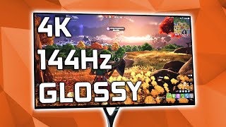 Finally  4K 144Hz Glossy HDR Gaming Monitor Review [upl. by Ainimreh]