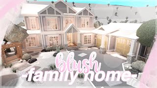 BLOXBURG  Blush Family Home  House Build [upl. by Nylaras894]