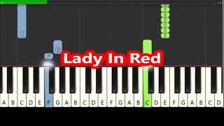 Chris DeBurgh Lady In Red Easy Piano Tutorial [upl. by Cima466]