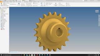 Making Sprocket from Design Center in Autodesk Inventor 2020 [upl. by Iohk]