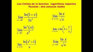 Déterminer des limites avec la fonction logarithme népérien [upl. by Lexy999]