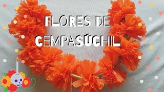 Como hacer flores de cempasúchil de papel [upl. by Flodnar]