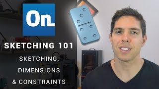 Onshape Sketching 101  Create a domino to learn sketching dimensions amp constraints [upl. by Ford]