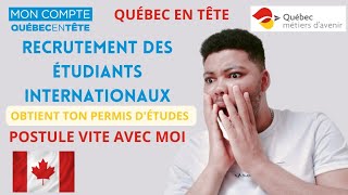 🚨 LE QUÉBEC RECRUTE LES ÉTUDIANTS INTERNATIONAUX  COMMENT POSTULER [upl. by Amliw]