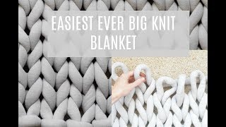 How To Make A Big Knit Blanket [upl. by Yelsew]