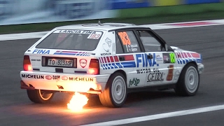 Lancia Delta HF Integrale Rally Group A  Sound Flames Action amp More [upl. by Saihttam]