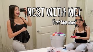 NESTING VLOG  WASHING amp ORGANIZING BABY CLOTHES [upl. by Enaek]