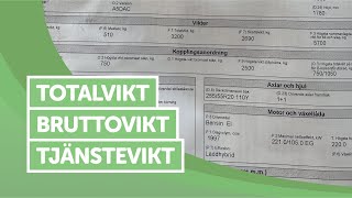 Ta Körkort  Totalvikt  Tjänstevikt  Bruttovikt [upl. by Aimahs]