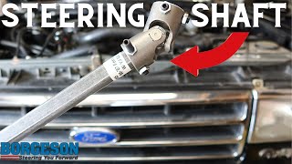 Install Borgeson Steering Shaft  19801996 Ford Bronco F150  Bronco Restoration [upl. by Enohpets]