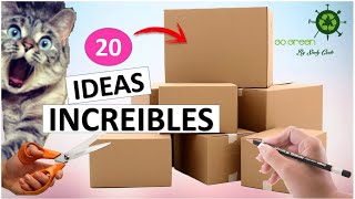 20 Manualidades FÁCILES Y RÁPIDAS con cajas de cartón RECICLAJE [upl. by Killian]