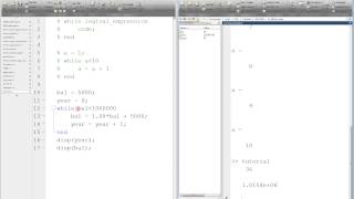 MATLAB While Loop Tutorial [upl. by Ruhtua]