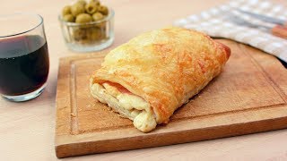 Ham amp Cheese Croissants  Easy Ham amp Cheese Puff Pastry Croissant Recipe [upl. by Morell]