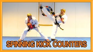 Taekwondo Spinning Kick Counters How to Defend and Counter Spin Kicks  Van Roon Tutorial [upl. by Ayanej]