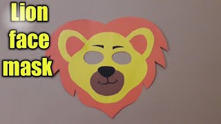 Lion face mask  How to make lion face mask [upl. by Enneiluj352]