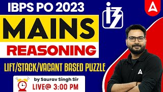 IBPS PO Mains 2023  Puzzle Reasoning Questions  Reasoning by Saurav Sir [upl. by Lexerd]