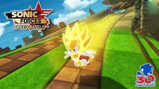 Super Sonic Level 5 Showcase  Sonic Forces Speed Battle Sonic30th [upl. by Vanya857]