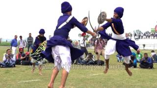 Sword fight in Punjab Sikh Gatka style [upl. by Magda363]