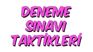 8dkda DENEME SINAVI TAKTÄ°KLERÄ° [upl. by Norehs]