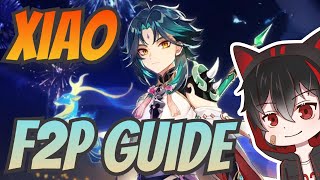 Xiao F2P Guide amp Optimization  Genshin Impact DPS Build [upl. by Roobbie]